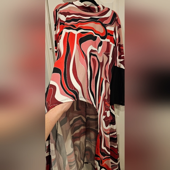 128 - Ashley Stewart Abstract Print Shirt / Dress - Picture 3 of 9